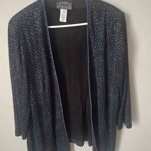 Alex Evenings Black and Silver Dress